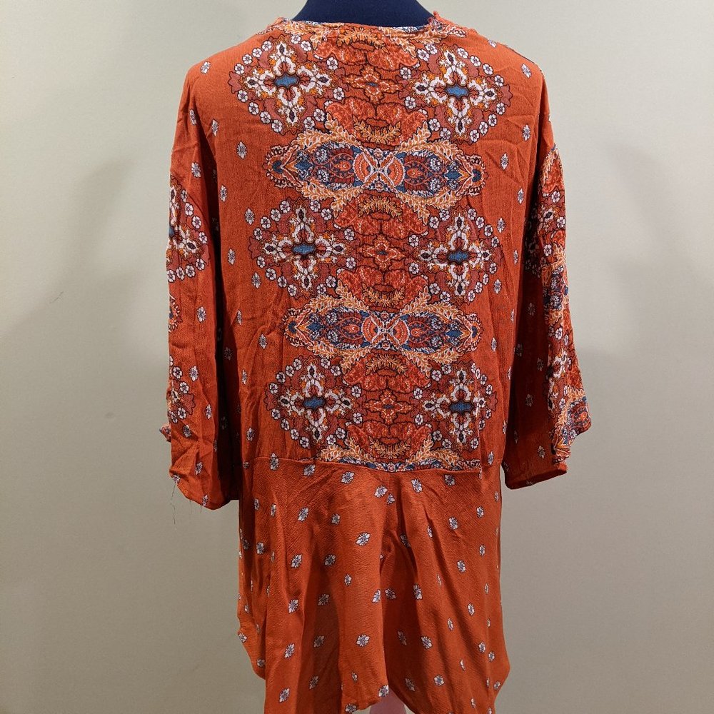 Orange Pattern Kimono - Picture 5 of 8